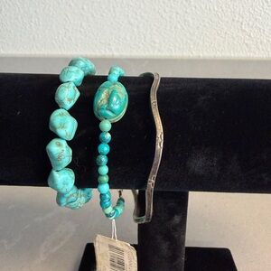 Turquoise Boho Bracelet Set (3) | Southwest Artisan Style